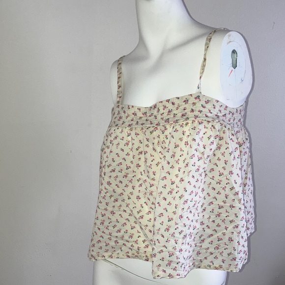 Madewell Cream Floral Tank Top Sz 0 - Picture 1 of 4